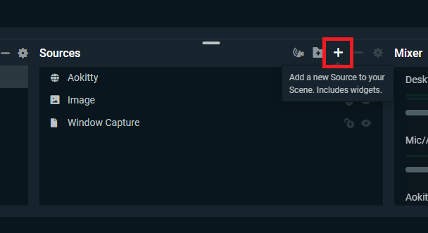 Streamlabs OBS Instruction: Add new source